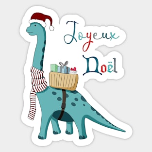 Positive Dino: The Brachiosaurus / Merry Christmas Version Sticker